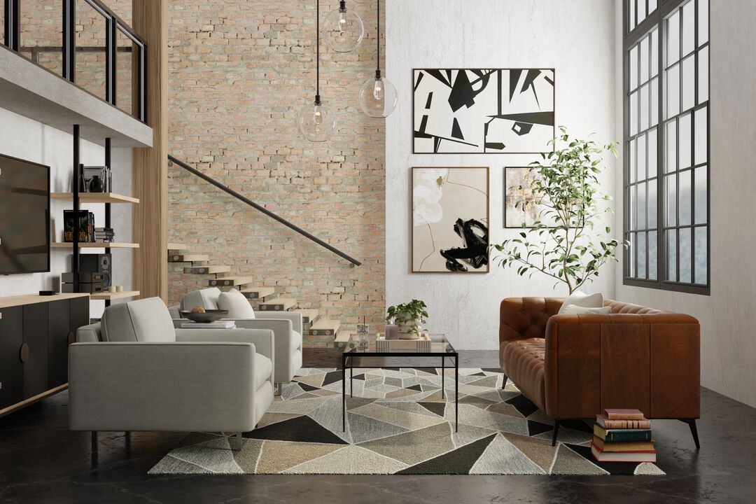 Kimball 8A33F Gray/Multi 3'6" x 5'6" Rug