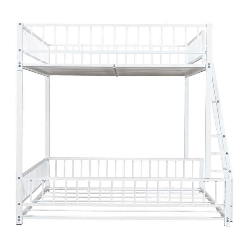 Merax Bunk Bed Frame with Ladder and Safety Guardrails