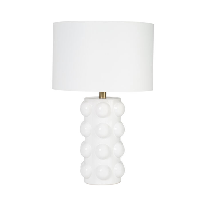 Ceramic 22" Bubble Table Lamp, White