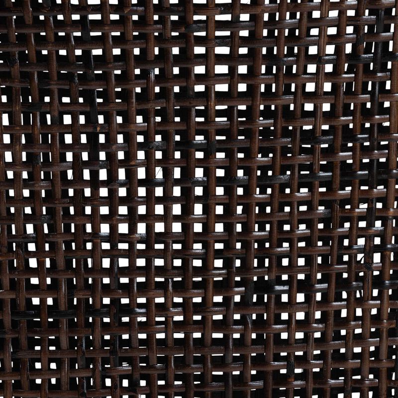 bali & pari Petra Natural Rattan Counter Stool - Handwoven Wicker Accent Stool with Wingback Profile and Cutout Handle, Espresso image number 6