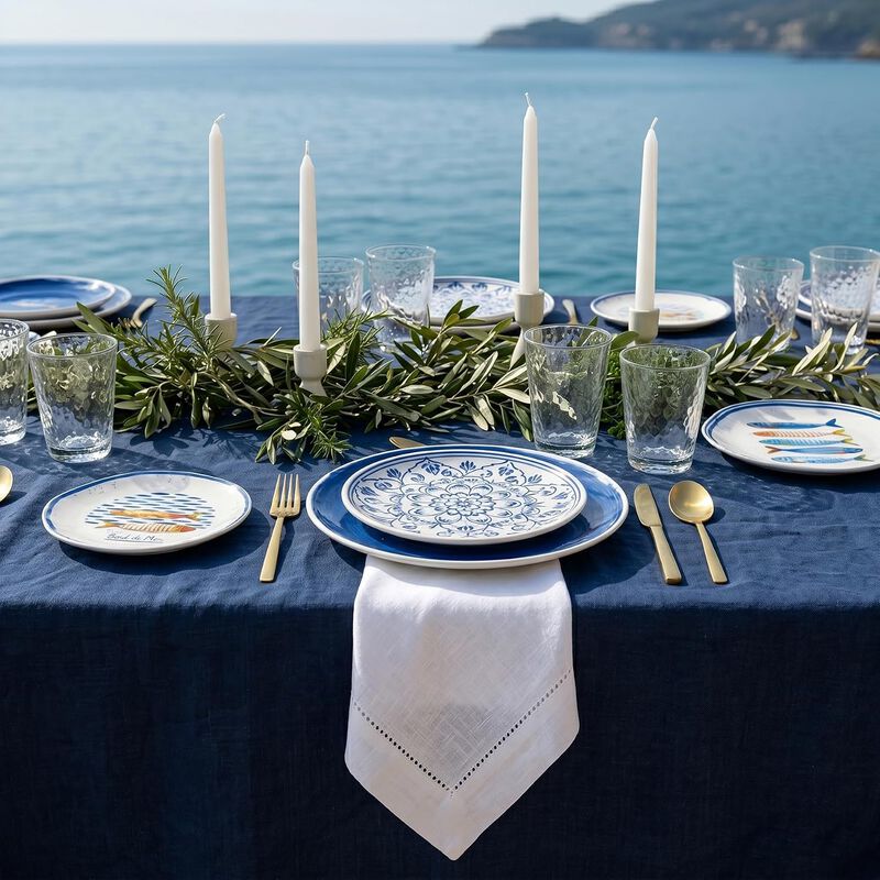 Birch Hemstitch Dinner Napkins Set of 4, 20x20 Inches image number 1