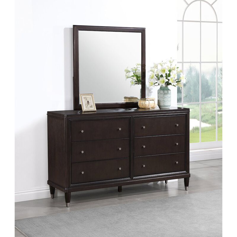 Coaster Co. of America Emberlyn 6-drawer Dresser with Mirror Brown image number 6