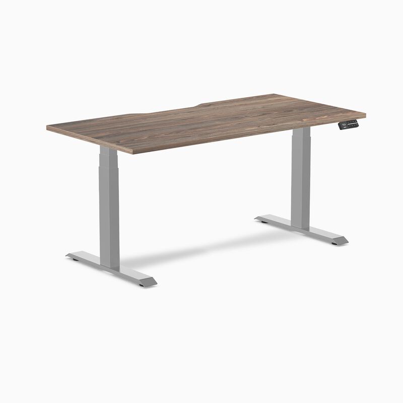 Desky Dual Scalloped Laminate Sit Stand Desk image number 0