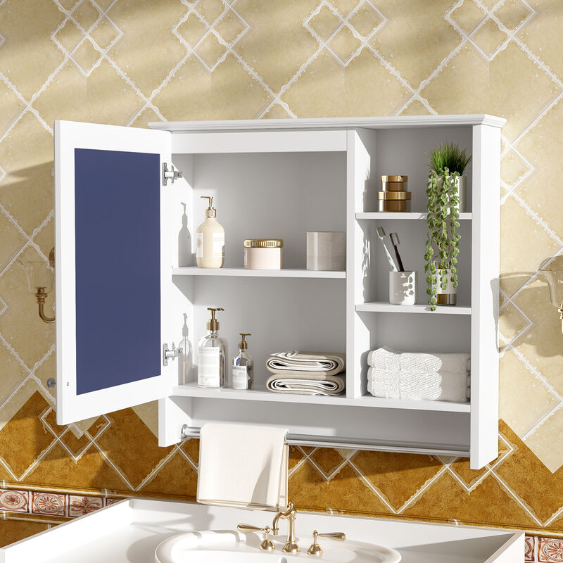 ELEMENT ACE Wall-Mount 2-in-1 Mirror Cabinet with Adjustable Shelf and Soft-Closing Hinges for Modern Storage Solutions image number 3