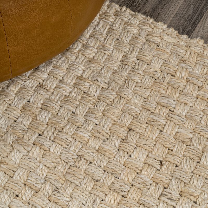 Estera Hand Woven Boucle Chunky Jute Ivory Rug