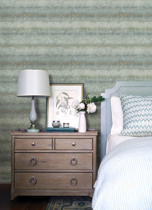 Morningtide Light Blue Textured Stripe Wallpaper (Set of 2)