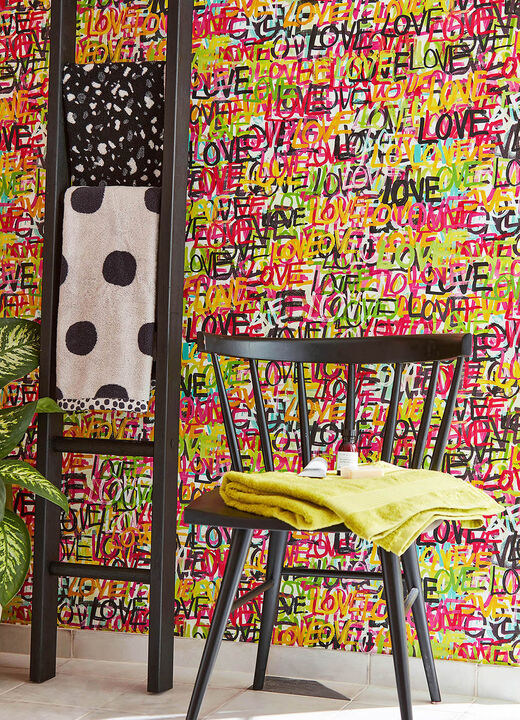Indio Chartreuse Love Scribble Wallpaper (Set of 2)