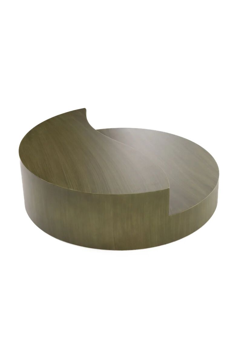 Gray Brass Tiered Coffee Table | OROA Modern Avocet image number 5