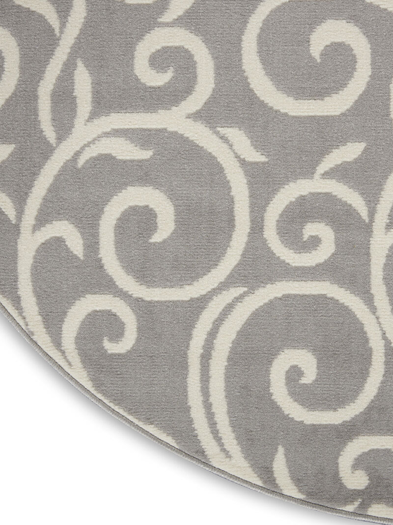 Grafix GRF19 Gray 5'3" x Round Rug