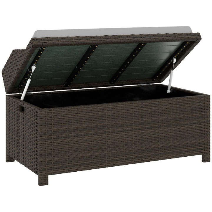Hivvago Outdoor Storage Bench with Comfortable Cushion