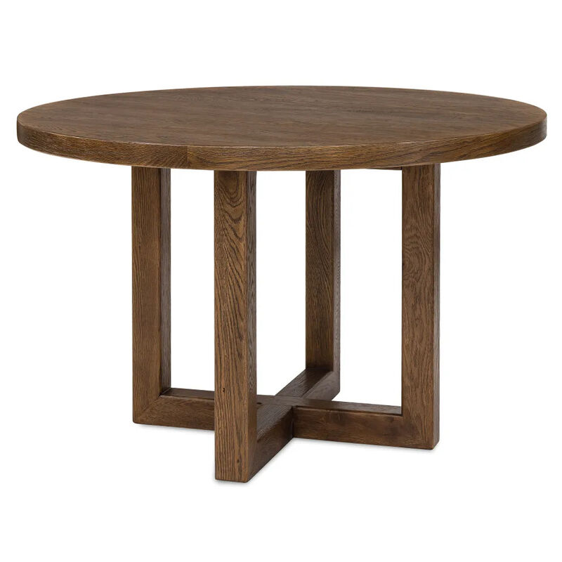 Driftwood Saddle Round 48" Table image number 0