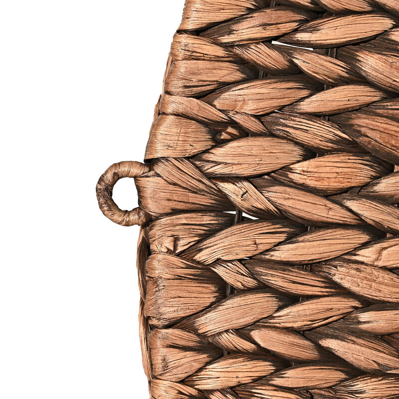 Annulus 3-Shelf Circular Handwoven Hyacinth Wall Rack