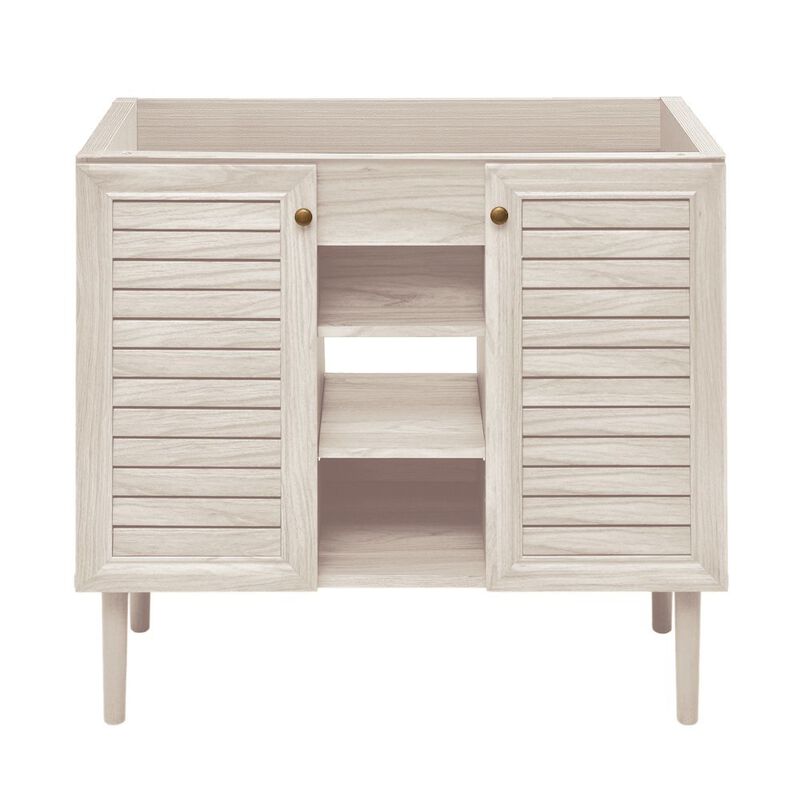 Bron 36" Freestanding Bathroom Vanity Cabinet without Top in White Oak image number 0