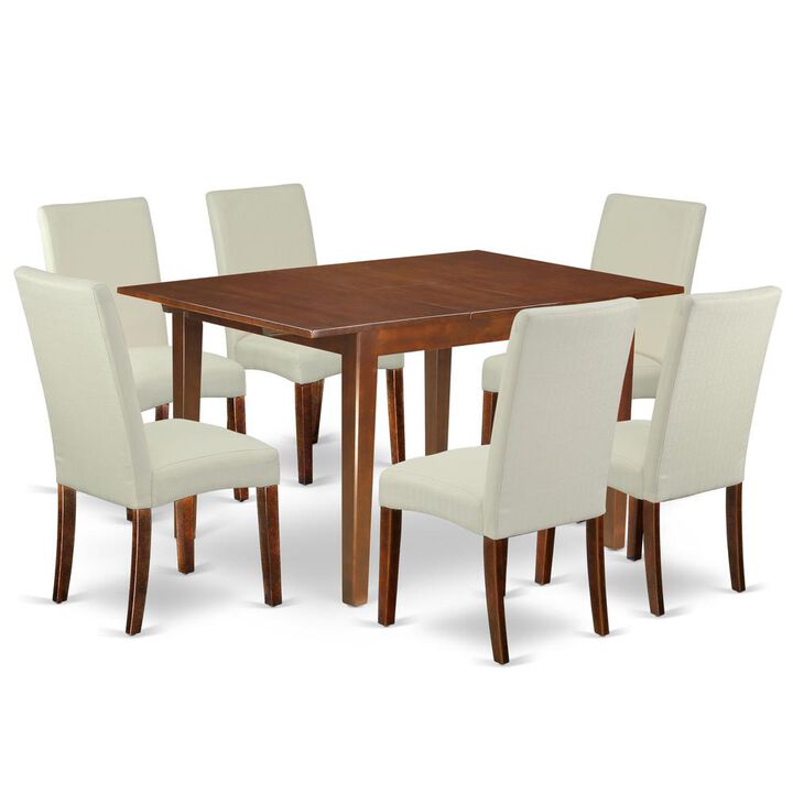East West Furniture Dining Room Set Mahogany