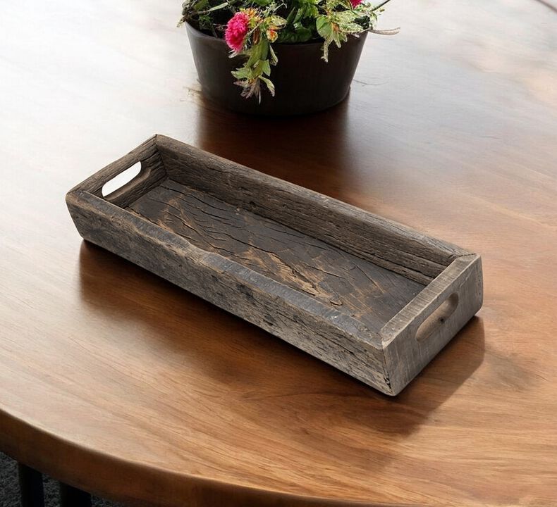 Wooden Tray with Handles – Multipurpose Indoor and Outdoor Serving Tray for Entertaining