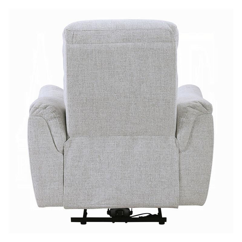 Tres Power Motion Recliner Chair with USB Port, Foam Fill Gray Chenille image number 4