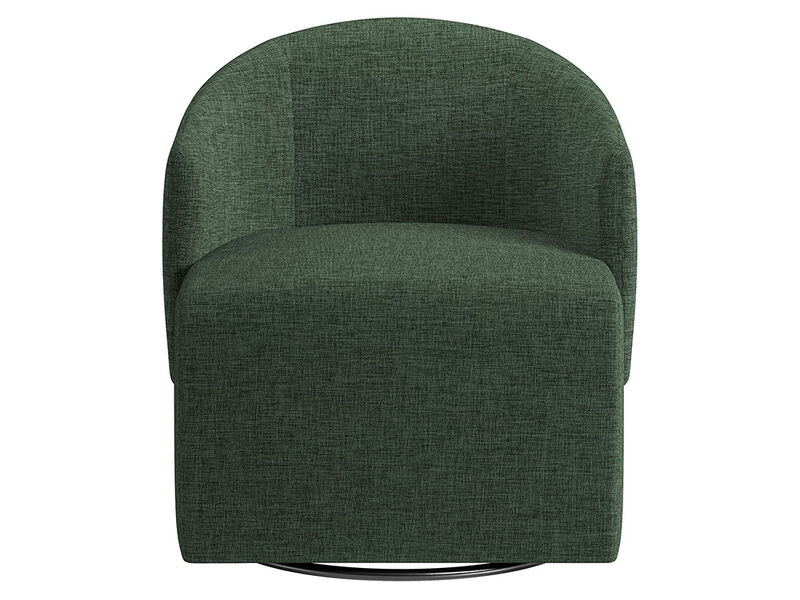 BELLEZE Swivel Accent Chair, Modern Upholstered Swivel Armchair 360 Degree Barrel Chair Comfy Corner Chair for Living Room Bedroom - Malta (Green)