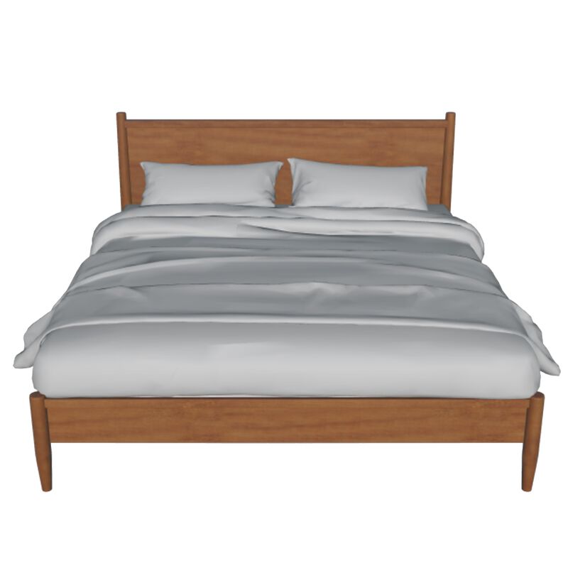 Bedroom Set in Wood &ndash; 3 Piece Set with 2 Nightstands image number 4