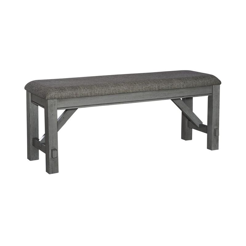 Liberty Furniture Dining Bench Transitional Grey in Smokey Grey Finish w/ Carbon Grey Tops image number 0