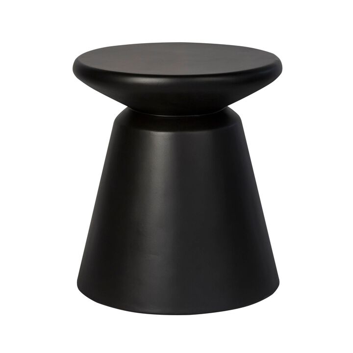 Concrete Mineral Side Table in Black