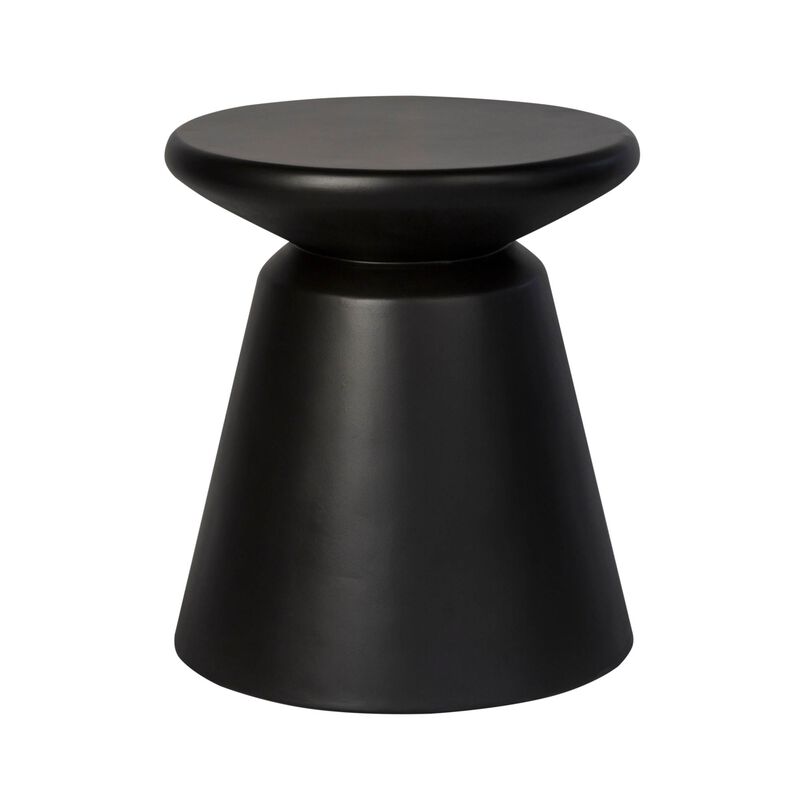 Concrete Mineral Side Table in Black