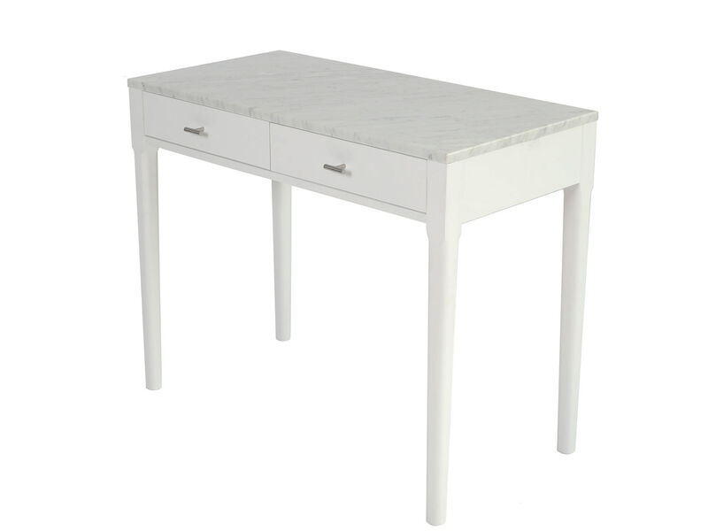 Meno 36" Rectangular Italian Carrara Console Table