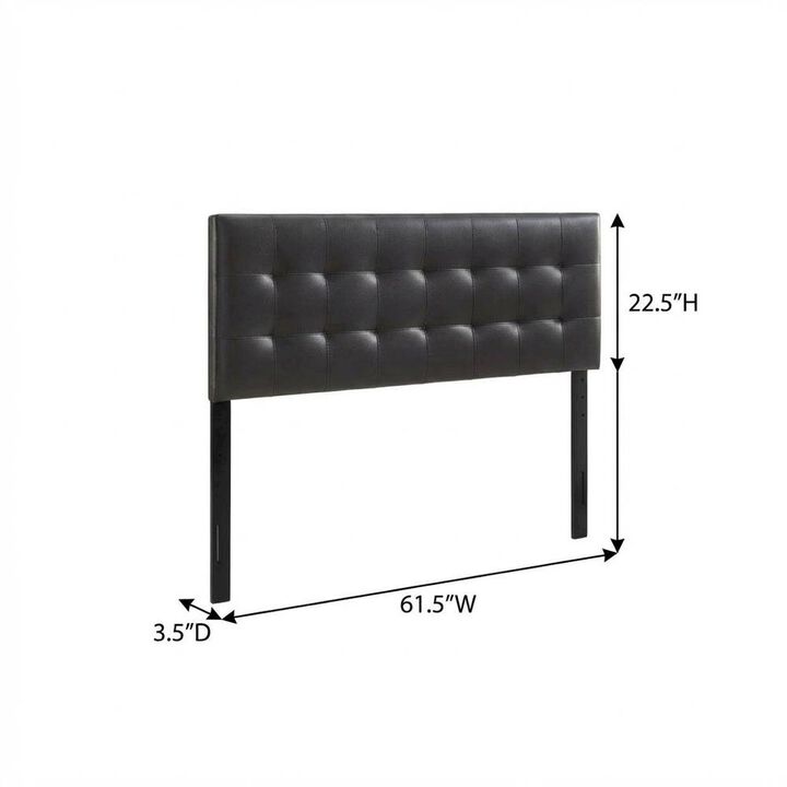 Upholstered Vinyl Queen Headboard with Padded Design and Durable Finish