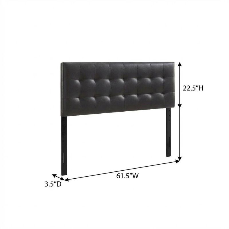 Upholstered Vinyl Queen Headboard with Padded Design and Durable Finish image number 1