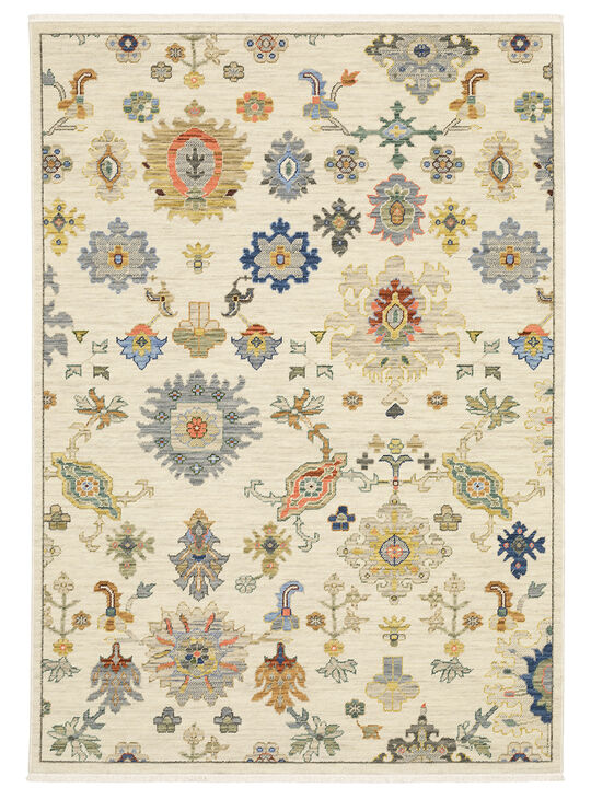 Lucca 3'3" x 5' Ivory Rug