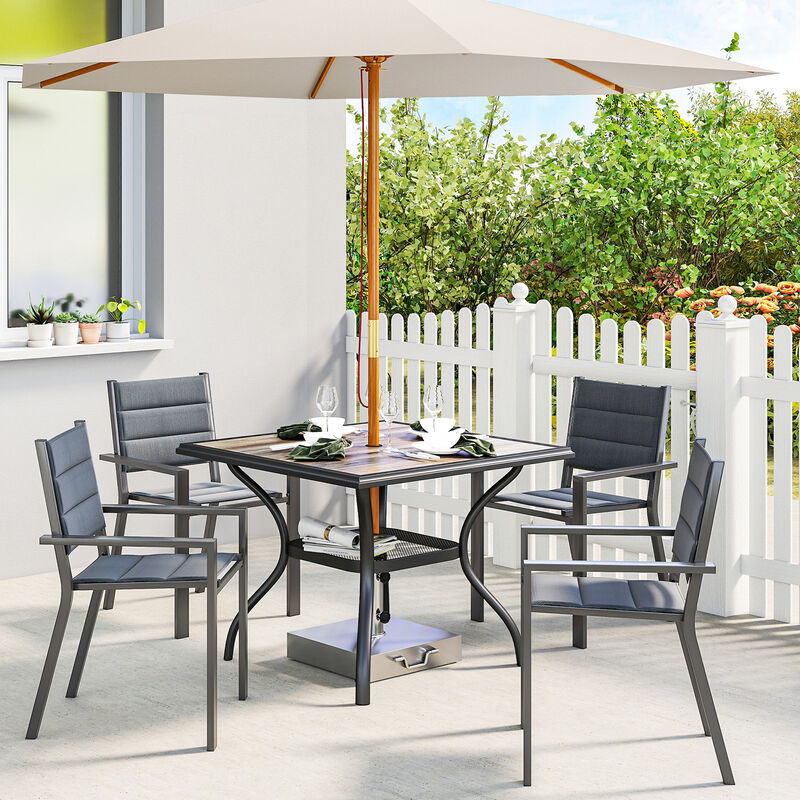 Hivvago 37" Square Patio Dining Table for 4 image number 1