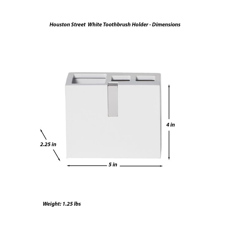 Houston Street White Toothbrush Holder image number 2