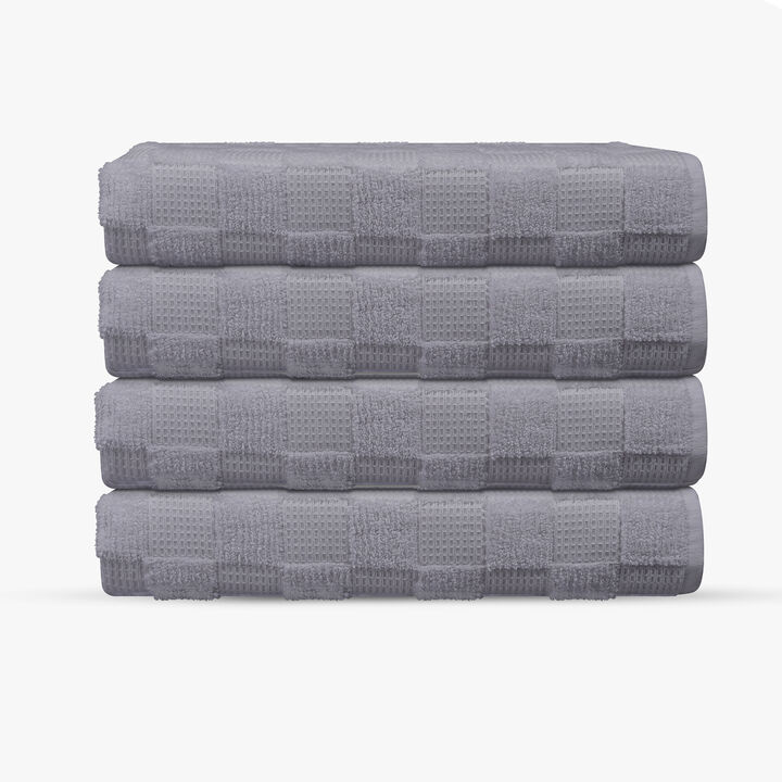 Waffle Terry 4 pcs Turkish Bath Towels Set