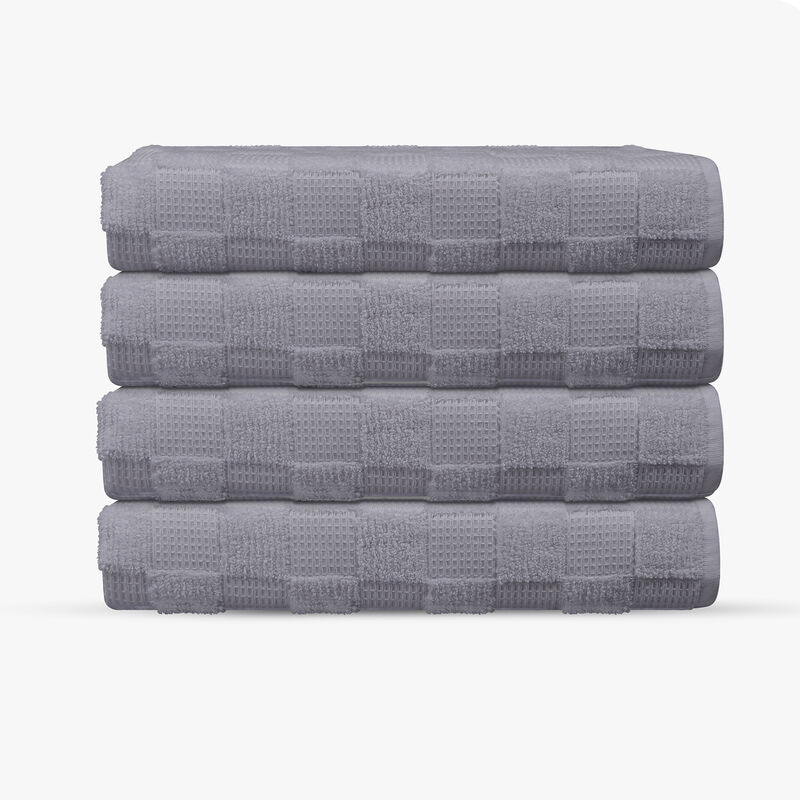 Waffle Terry 4 pcs Turkish Bath Towels Set