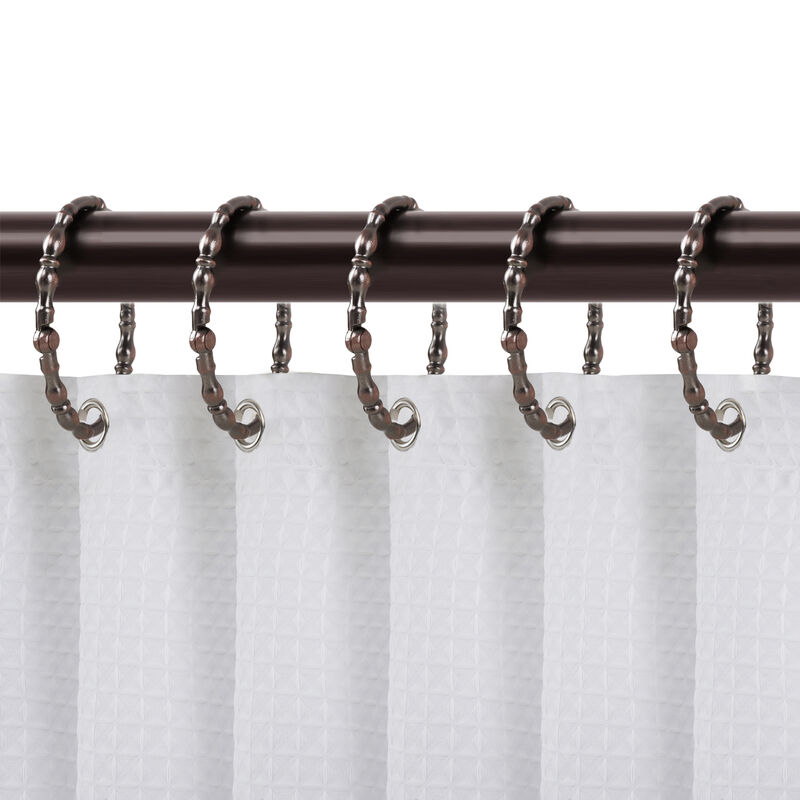 Utopia Alley Rust-Proof Zinc Shower Curtain Hooks with Closed Loop, Shower Hooks Hangers for Bathroom, Kitchen Utensils, Curtains, Clothing, Towels etc - Set of 12 image number 1