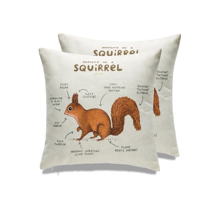 Farmhouse animals throw pillow - set of 2