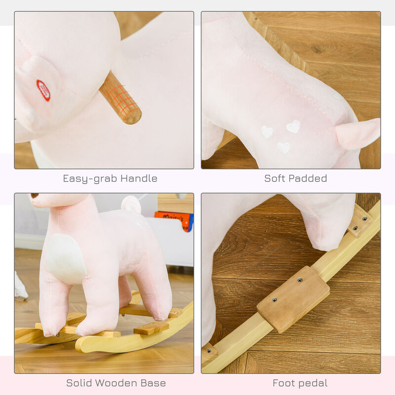 BreeBe Plush Deer Rocking Horse with Sounds -3&ndash;6 Years image number 6