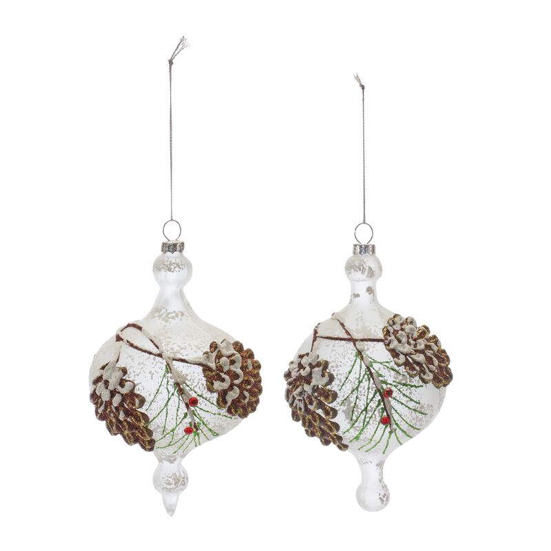 Ornament (Set of 12) 6"H Glass