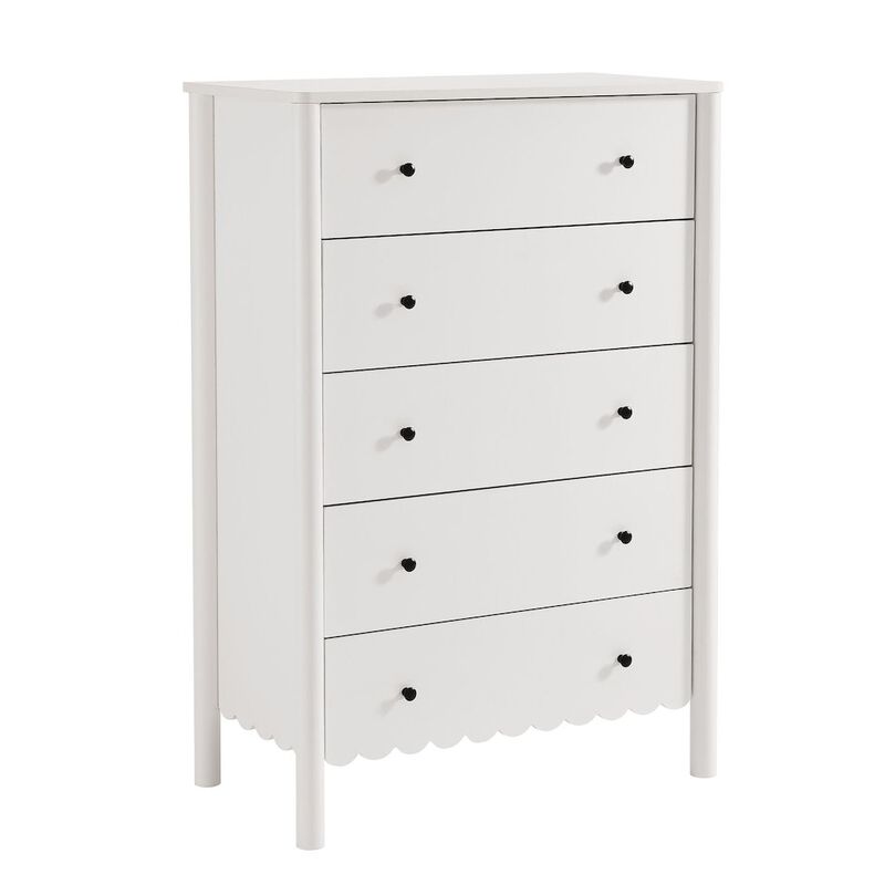 Emmeline Scalloped 5-Drawer Chest image number 0