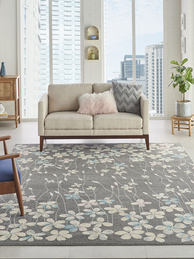 Tranquil TRA04 Gray/Beige 8'10" x 11'10" Rug image number 7