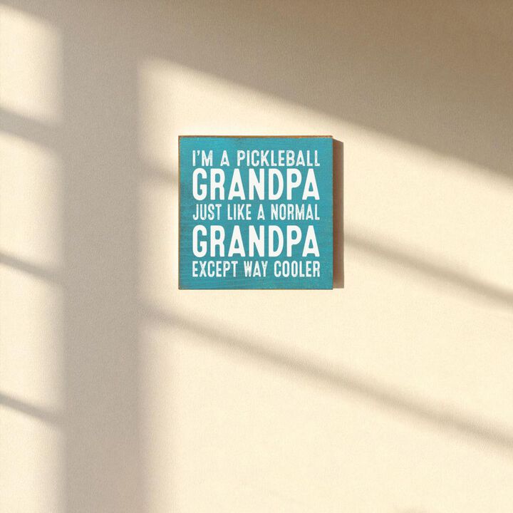 Pickleball Grandpa Wooden Sign Funny Pickleball Wall Decor Gift