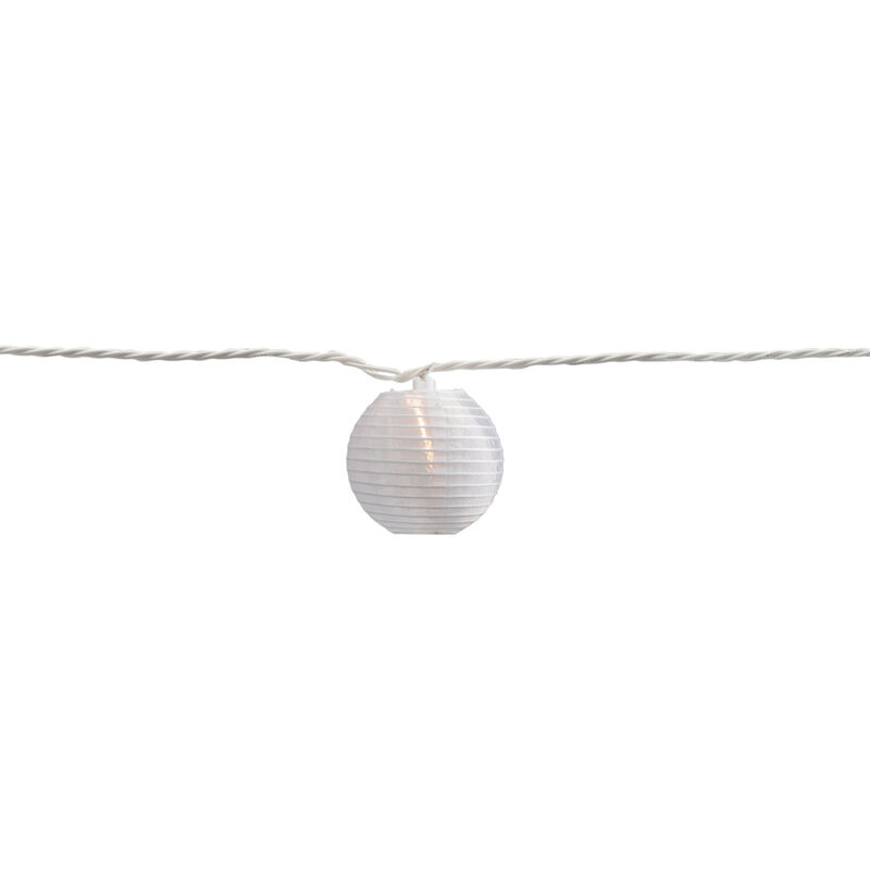 Patriotic Paper Lantern Patio Light Set - Red  White and Blue - 8.5' White Wire - 10ct image number 6