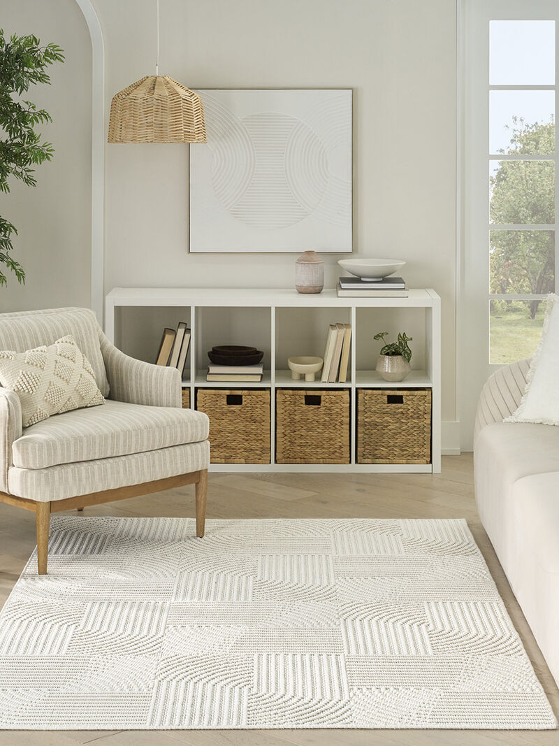 Natural Texture NTX02 Ivory 5'3" x 7' Rug