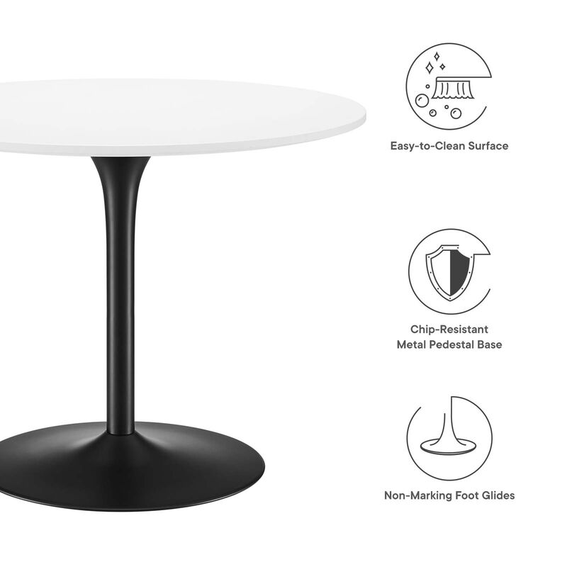 Modway - Pursuit 40" Dining Table White Black image number 5