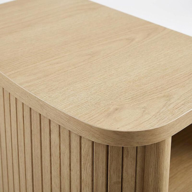Nightstand with Open Storage in Black, for Bedroom Living Space image number 4