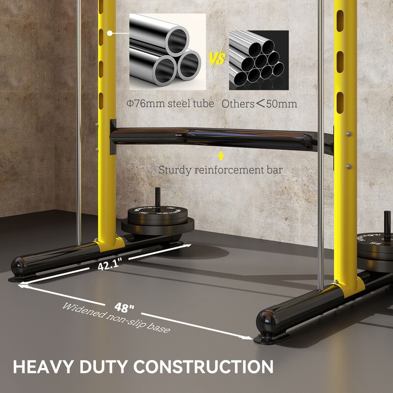 Hivvago Squat Rack with Pull Up Bar and Adjustable Bench image number 6