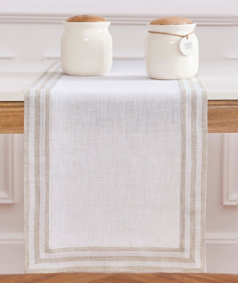 Solino Home Mila 100% Linen Table Runner &ndash; Handcrafted, Machine Washable, Perfect for Holiday and Everyday Dining