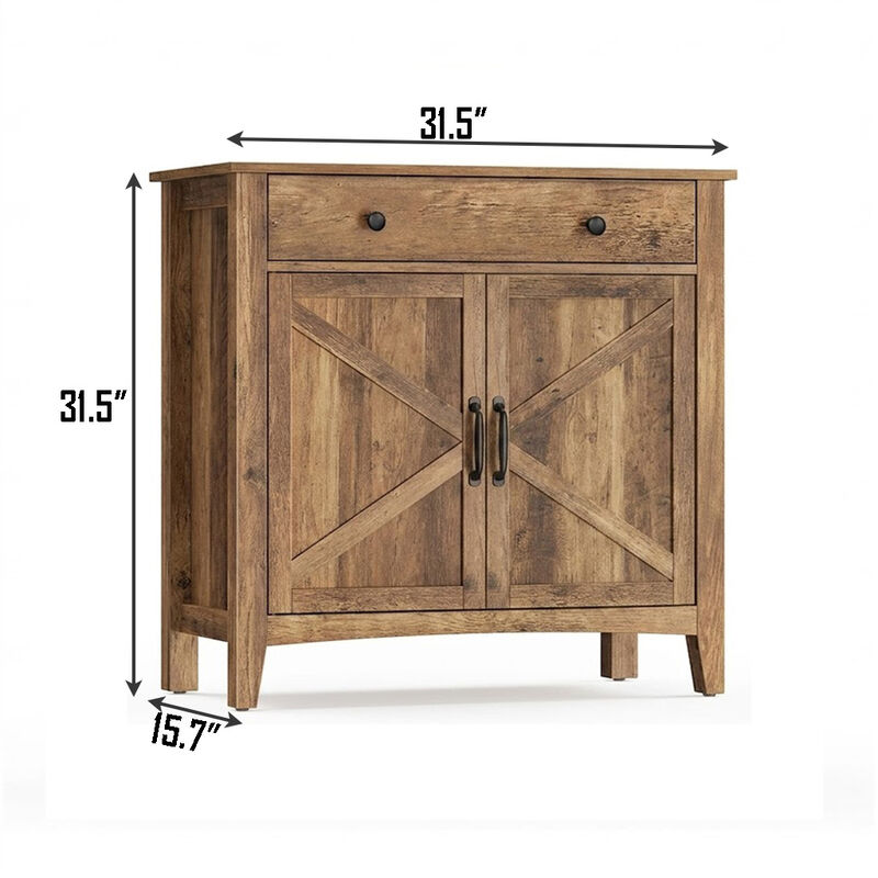 Coffee Bar Cabinet with Drawers Kitchen Storage Furniture image number 2
