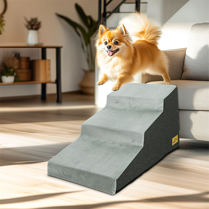 Anti-slip Dog Stairs 3/4/5 Tiers Soft Foam Dog Ramp Steps For High Bed Couch Sofa