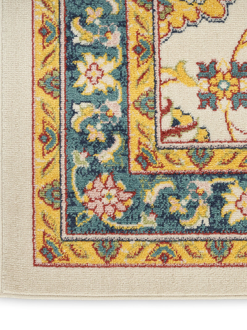 Nourison Essentials NRE05 Ivory/Gold 2'2" x 7'6" Rug