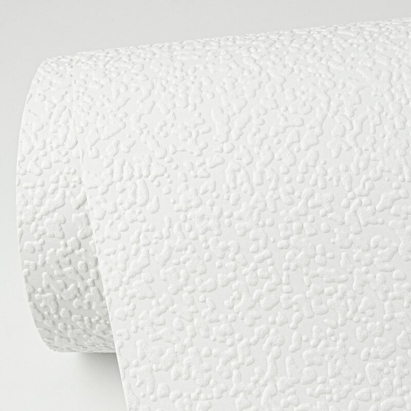 Arte White Spackle Paintable Wallpaper (Double Roll) image number 4
